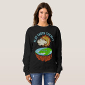 Retro Awesome FLAT Earth Society Designs Present Sweatshirt (Vorne ganz)