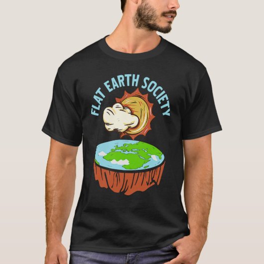 Retro Awesome FLAT Earth Society Designs Present T-Shirt (Vorderseite)