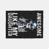 Retro Awesome Like My Daughter Funny Dad Parents D Fleecedecke (Vorderseite (Horizontal))