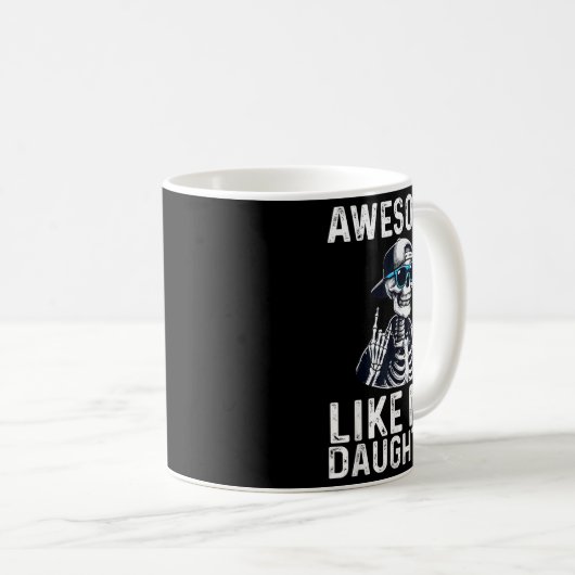 Retro Awesome Like My Daughter Funny Dad Parents D Kaffeetasse (VorderseiteRechts)