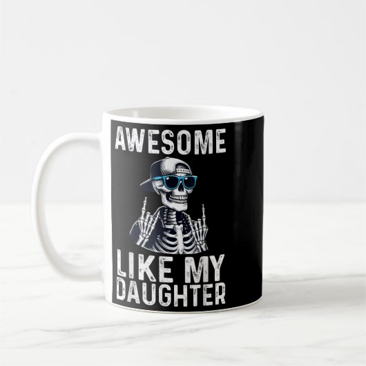 Retro Awesome Like My Daughter Funny Dad Parents D Kaffeetasse (Links)