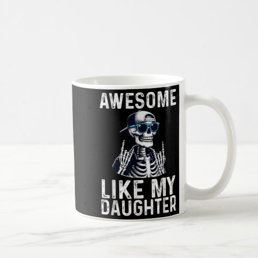 Retro Awesome Like My Daughter Funny Dad Parents D Kaffeetasse (Rechts)