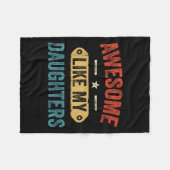 Retro Awesome Like My Daughters Funny Men Dad Fath Fleecedecke (Vorderseite (Horizontal))
