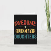 Retro Awesome Like My Daughters Funny Men Dad Fath Karte (Vorderseite)