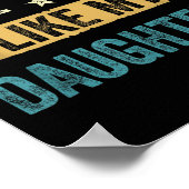 Retro Awesome Like My Daughters Funny Men Dad Fath Poster (Ecke)