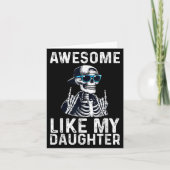Retro Awesome wie meine Tochter Lustiger Vater Elt Karte (Vorderseite)
