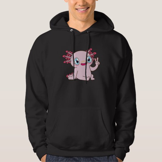 Retro Axolotl You Axolotl Questions Hoodie (Vorderseite)