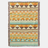 Retro aztekischer Muster-Druck Decke (Vorderseite Vertikal)