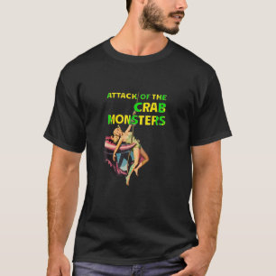 Retro B Filmangriff auf das Crab Monsters T-Shirt