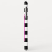 Retro B&W Checkerboard, Hipster Cat, Personalisier Case-Mate iPhone Hülle (Hinten/Links)