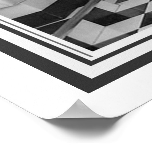 Retro B&W Diner Poster 20 x 24 (Ecke)