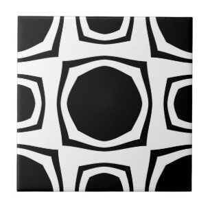 Retro B&W Fliese