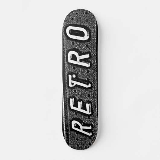 Retro - B&W Skateboard (Vorderseite)