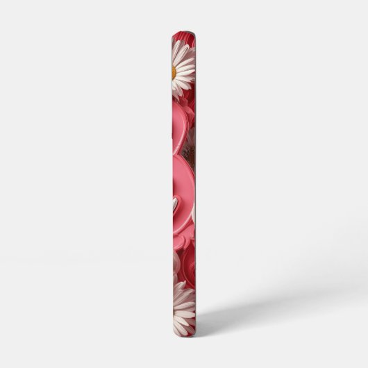 Retro Babe Floral (rot) Handy Case Samsung Galaxy Hülle (Linke Seite)