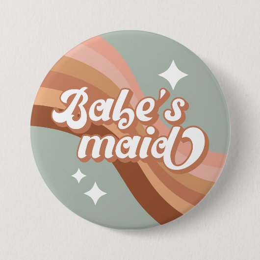 Retro Babesmaid Bridesmaid Button (Vorderseite)