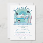 Retro Baby an Bord Summer Baby Dusche Einladung (Vorderseite)