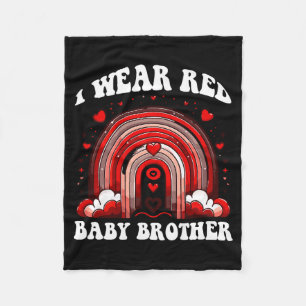 Retro Baby Bruder Herzkrankheit Awareness Regenbog Fleecedecke