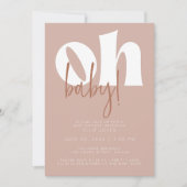 Retro Baby Dusche Einladung (Vorderseite)