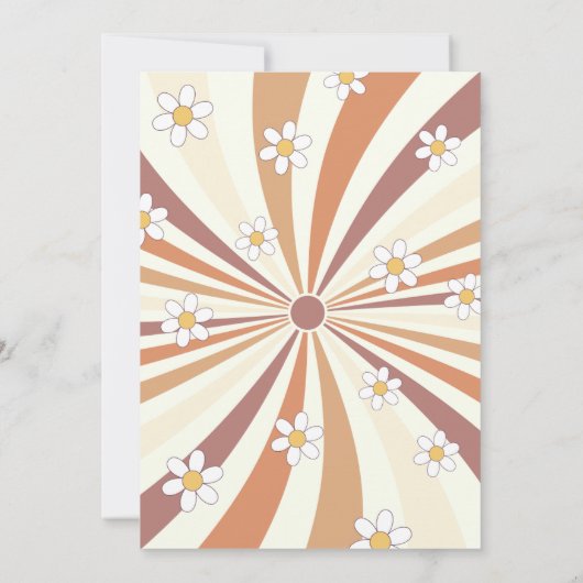 Retro Baby Dusche Einladung (Rückseite)