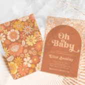 Retro Baby Dusche Einladung | Boho Baby Shower