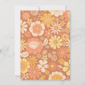 Retro Baby Dusche Einladung | Boho Baby Shower (Rückseite)