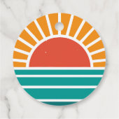 Retro Baby Dusche Vielen Dank Tag Geschenkanhänger (Rückseite)