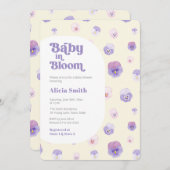 Retro Baby im neutralen Baby-Duschbad des Blutes G Einladung (Vorne/Hinten)