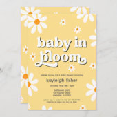 Retro Baby in Bloom Baby Dusche Einladung (Vorne/Hinten)
