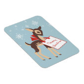 Retro Baby Reindeer | Chrismas Flexible Magnet (Rechte Seite)