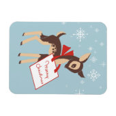 Retro Baby Reindeer | Chrismas Flexible Magnet (Horizontal)