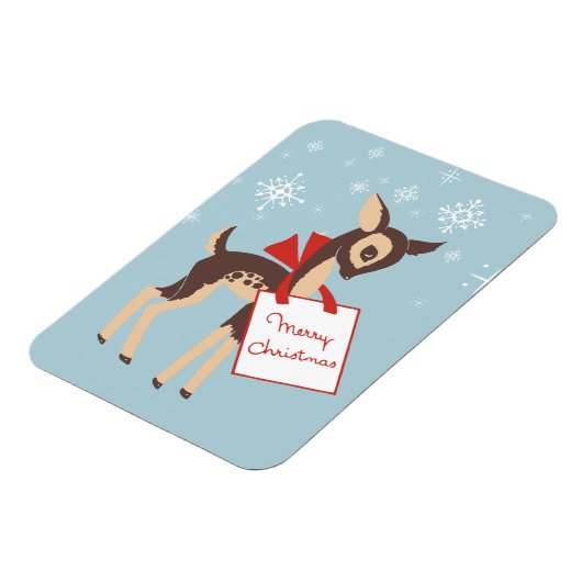 Retro Baby Reindeer | Chrismas Flexible Magnet (Linke Seite)