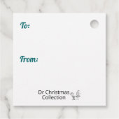 Retro Baby Reindeer Geschenkanhänger (Rückseite)