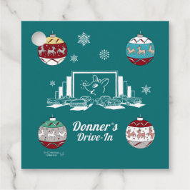 Retro Baby Reindeer Geschenkanhänger