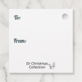 Retro Baby Reindeer Geschenkanhänger (Rückseite)