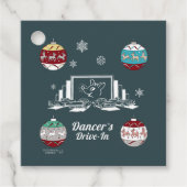 Retro Baby Reindeer Geschenkanhänger (Vorderseite)