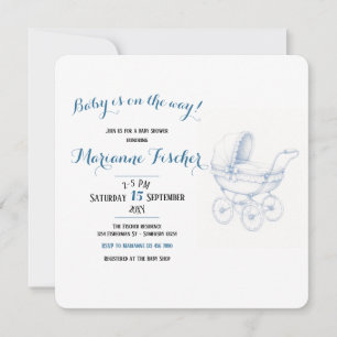 Retro-Baby-Shower-Einladung