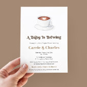 Retro Baby wird Kaffeepaare Babydusche zubereiten Einladung
