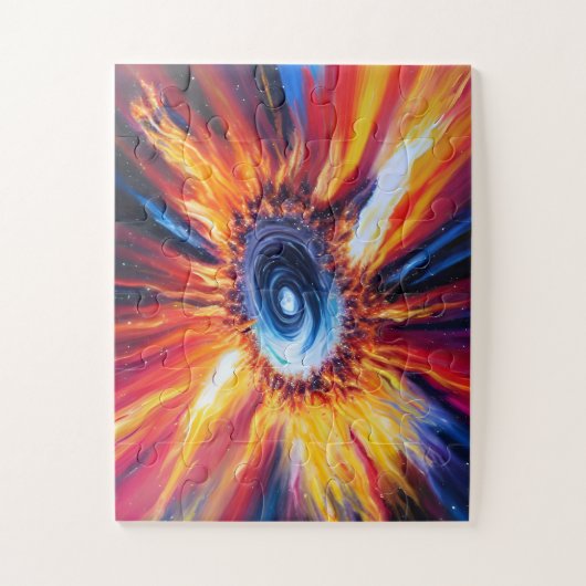 Retro-Babyblase im Weltraum innerhalb der Milchstr Puzzle (Vertikal)