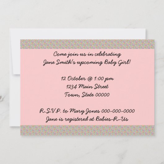 Retro Babydusche der 40er Jahre Einladung (Rückseite)