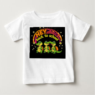 Retro-Babykrokodile Zurück-in-die-Schule-T-Shirt   Baby T-shirt