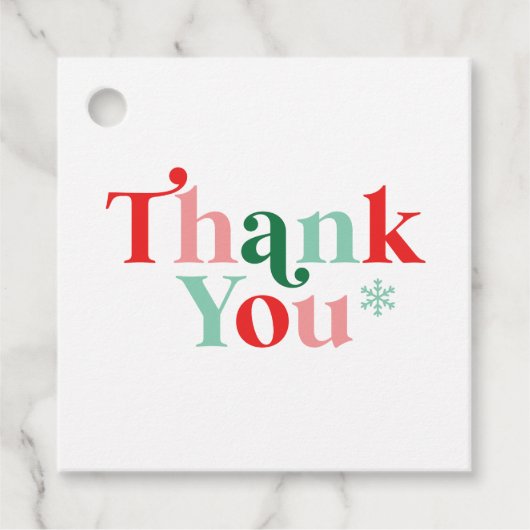 Retro Baby's Cold Outside Danke Geschenkanhänger (Vorderseite)