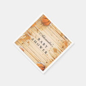 Retro-Babyshower für Basketball Serviette (Ecke)