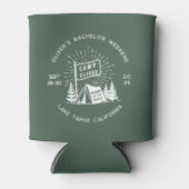 Retro Bachelor Party Weekend im Wald | Green Dosenkühler (Vorderseite)