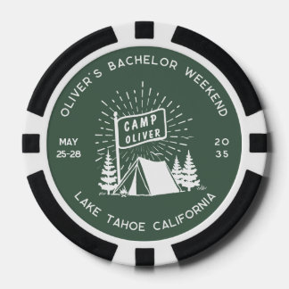 Retro Bachelor Party Weekend im Wald | Green Pokerchips
