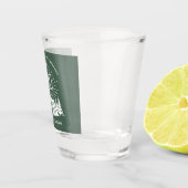 Retro Bachelor Party Weekend im Wald | Green Schnapsglas (Rechts)