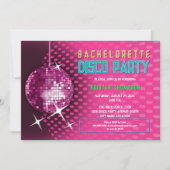 Retro Bachelorette Disco Party Einladung (Vorderseite)