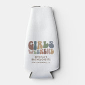 Retro Bachelorette Girls Weekend Bridge Party Flaschenkühler (Vorderseite)