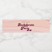 Retro Bachelorette Wasser Flaschen Etiketten (Einzelnes Label)