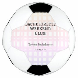 RETRO BACHELORETTE WEEKEND CLUB PINK ORANGE DATE FUßBALL