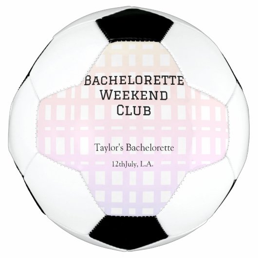 RETRO BACHELORETTE WEEKEND CLUB PINK ORANGE DATE FUßBALL (Vorderseite)